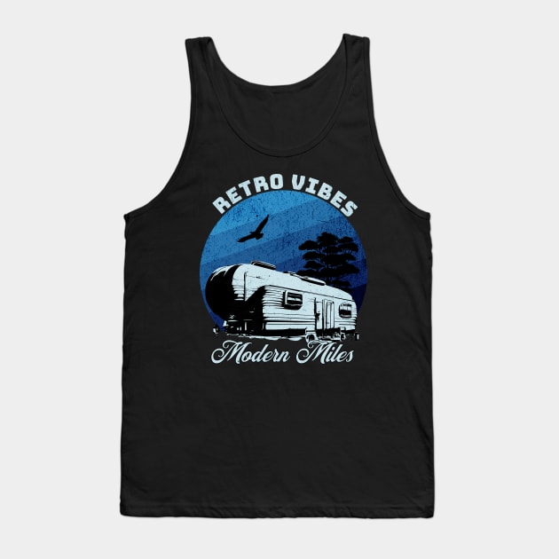 Airstream Camping Trailer rv Camper Wanderlust Retro Vintage Style Tank Top by HosvPrint